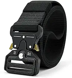 Cinto Tático Militar Com Fivela de Engate Rápido Tipo Fastem (PRETO)