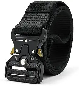Cinto Tático Militar Com Fivela de Engate Rápido Tipo Fastem (PRETO)