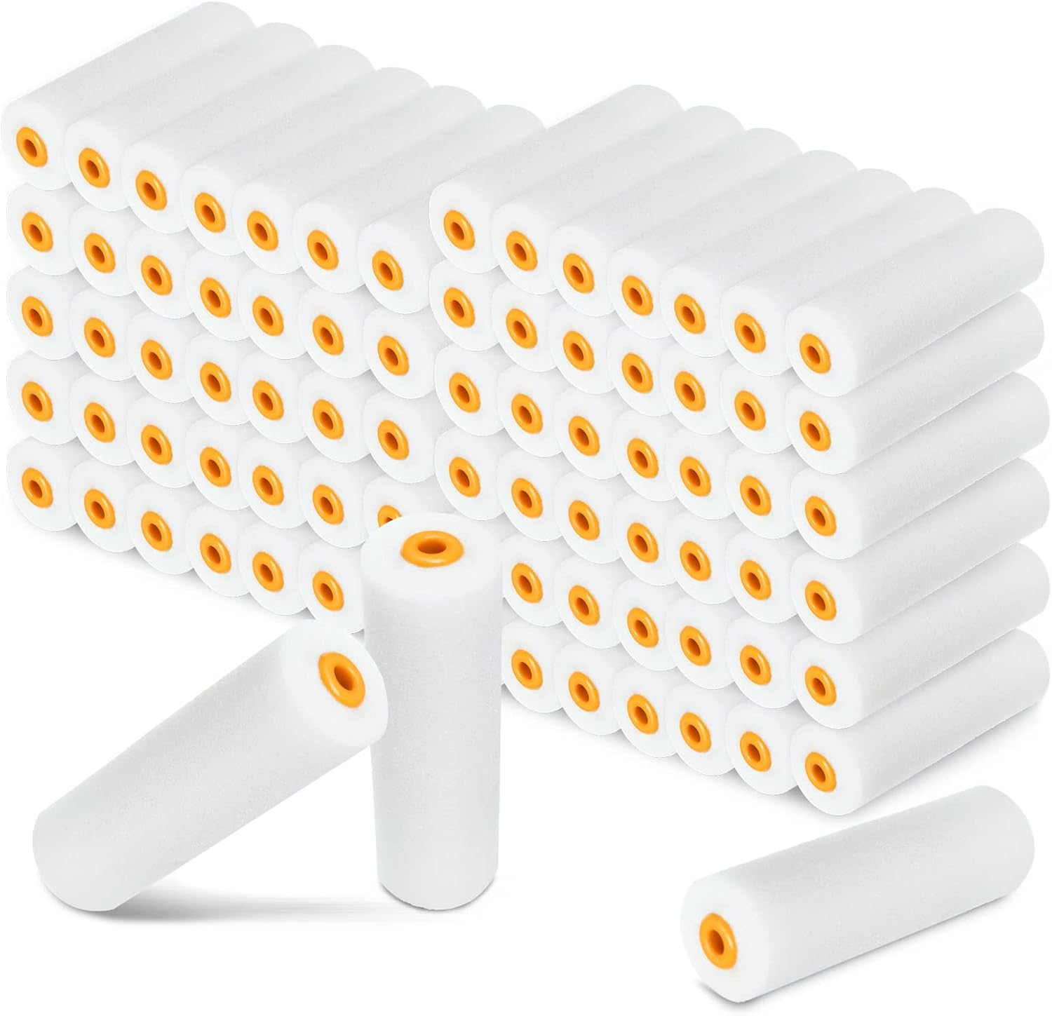 80 Pcs 4 Inch Mini Paint Roller Covers Small Foam Paint Roller Foam