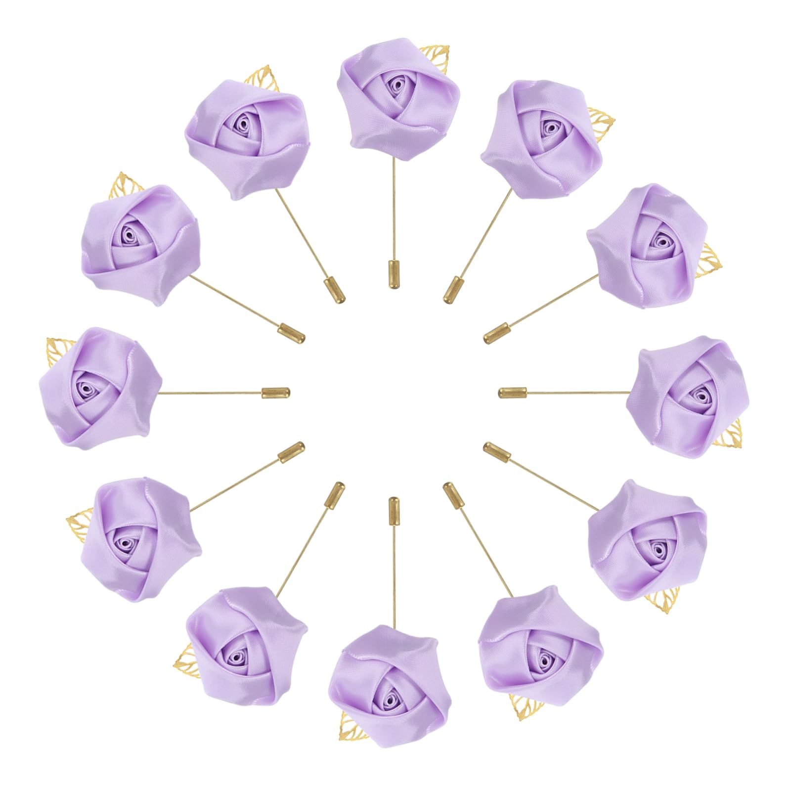 MECCANIXITY Groom Boutonnieres Rose Boutonnieres Pins for Men Wedding Ceremony Anniversary Formal Dinner Party