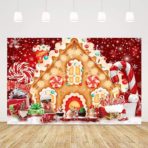 Amazon.com : Ticuenicoa Christmas Gingerbread House Backdrop for ...