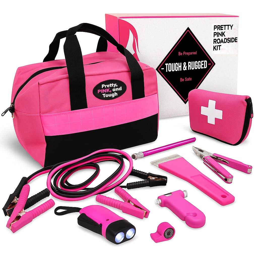 Amazon.com: Pretty Pink Roadside Kit - Pink Emergency Kit for Teen