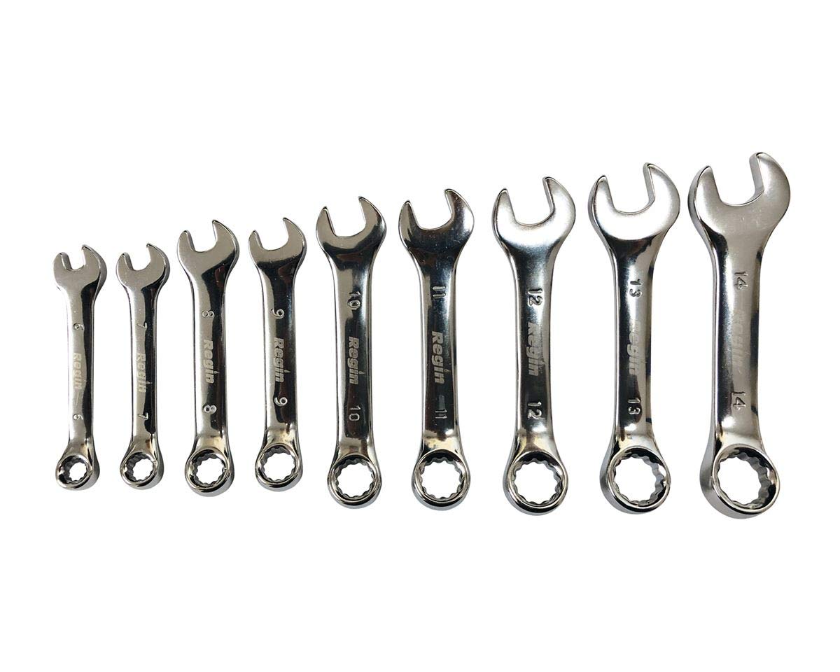 Regin Regb54 9Pc Stubby Combination Spanner Set 6-14Mm