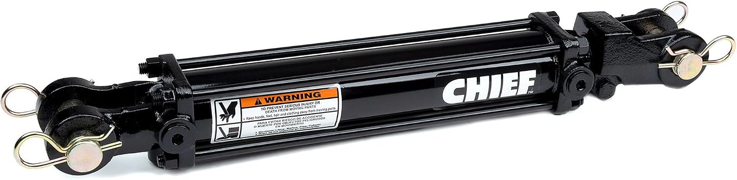 Chief TC3 3000 PSI Tie-Rod Cylinder for Double Acting 2 Bore x 16 Stroke - 1.125 Rod Dia #8 SAE Port Retracted 26.25" and Extended Length 42.25" and 1 Pin Dia