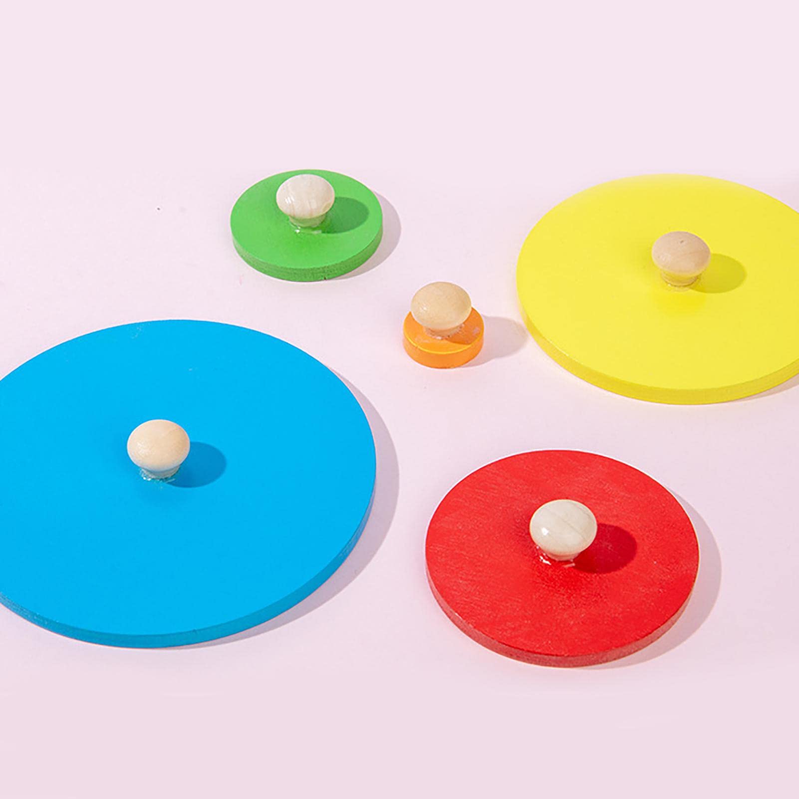 Montessori Puzzlebrett Aus Holz – Buntes Formen-Spielzeug Für Kinder 1–3 Jahre