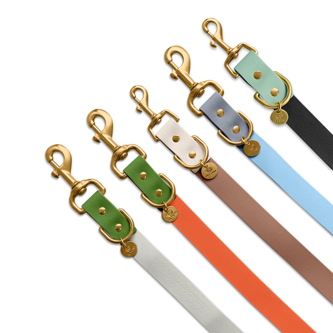 Correa para perros al aire libre, 2 mosquetones y 3 posiciones ajustables, correa para perros, correa de entrenamiento, correa de entrenamiento (negro/menta, M-L (230 cm de largo, 2,5 cm de