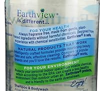 Vista 2 de Earthview Champú y gel de baño sin fragancia, 8 onzas líquidas, todo tipo de cabello, diseñado para sensibilidades ambientales