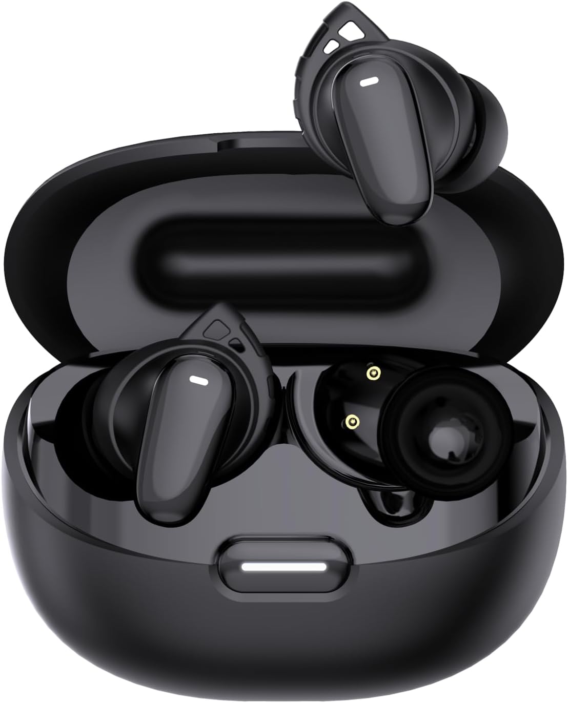 Bluetooth Earbuds Wireless Earphones IPX7 Waterproof Up to 60 Hours Playback 2026 Latest Bluetooth 6.0 Earbuds Full Range HIFI Sound Quality Low Latency Instant Connection Single/Dual Ear WEB Conference/Sports/Gaming/School/Commute/Music Compatible with iPhone/Android (001 white) view 20