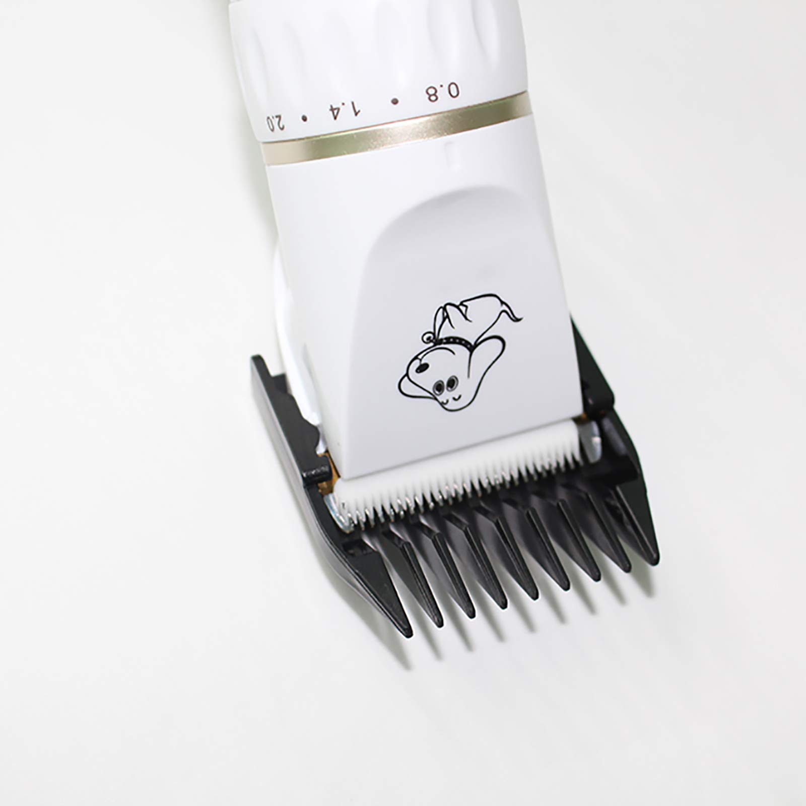 Tondeuse pour Chien Professionnelle, Tondeuse Chien Poil Long Tondeuse Silencieuse sans Fil Et Rechargeable Clippers Trimmer Pet Grooming Avec Ciseaux et Peigne Lime à ongles,Noir