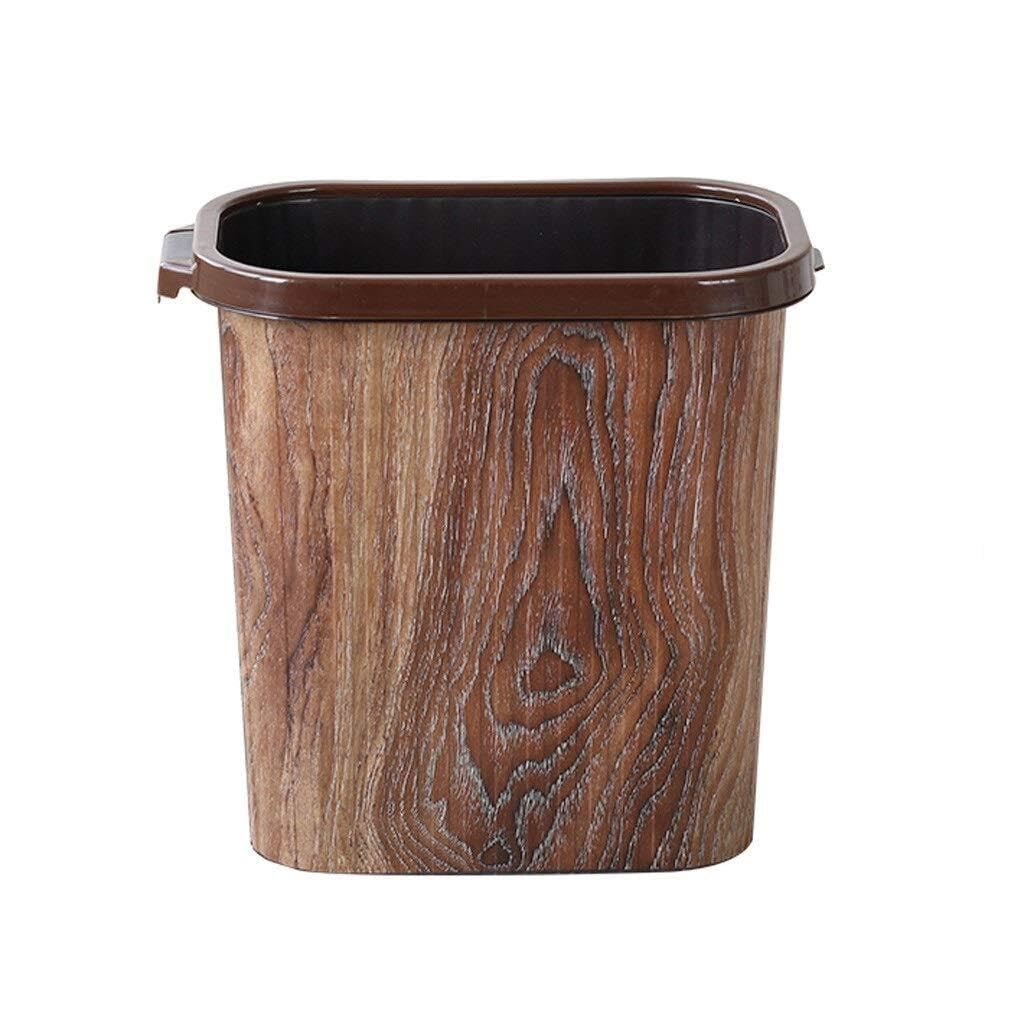 Poubelle carrée extérieure marron sans couvercle pour stopper les blocages