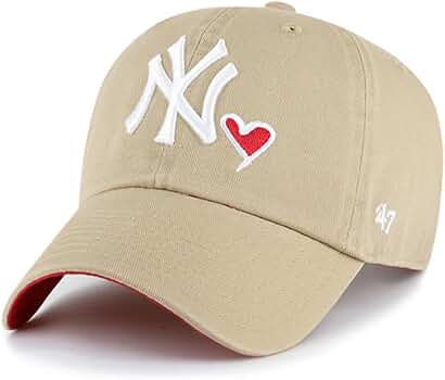 Amazon.com: 47 Brand MLB New York Yankees Unisex Khaki Red Heart