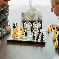 Vista 3 de Reloj de ajedrez, temporizador profesional de viento, no requiere baterías, negro, reloj de ajedrez, juegos de mesa