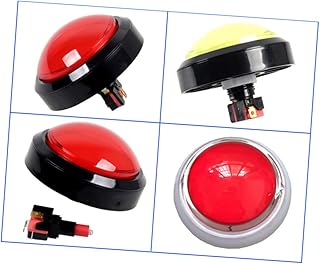 Hohopeti 2Pcs Botões Vermelhos Brinquedos Verdes Botões Amarelos Campainhas De Jogo Campainhas De Sala De Aula Botão Redondo Resposta De Aperto Eletrônico Com Luzes Resposta Ferramentas De