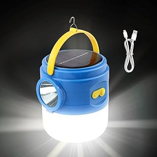 Luz de Camping portátil, Linterna Linterna | Linterna solar - Linterna multifuncional, linterna eléctrica recargable con...