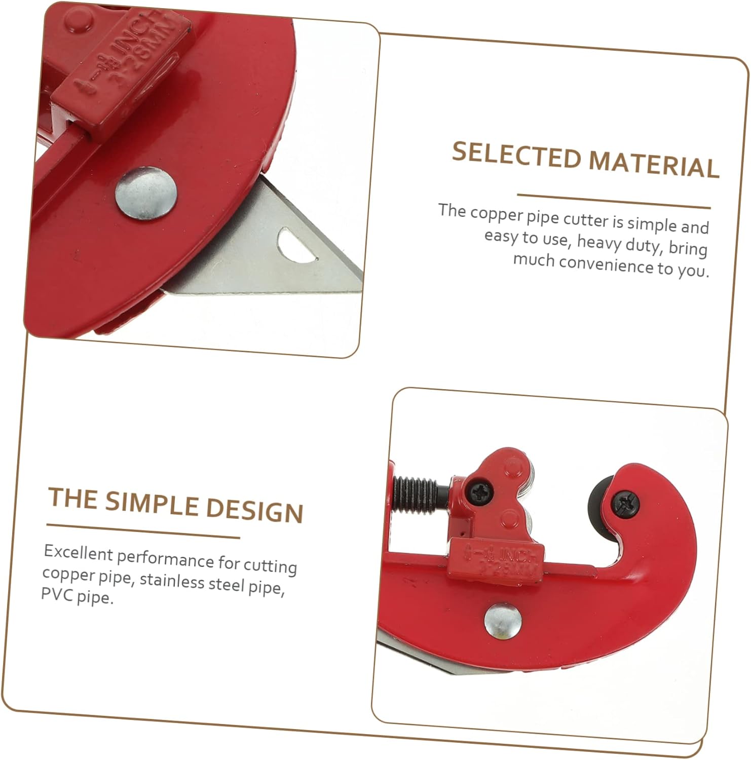 ARTIBETTER 5sets Heavy Duty Tubing Cutter Includes Blades for Copper and Pipe Cutting Lightweight and Easy to Use for Home and Professional Applications