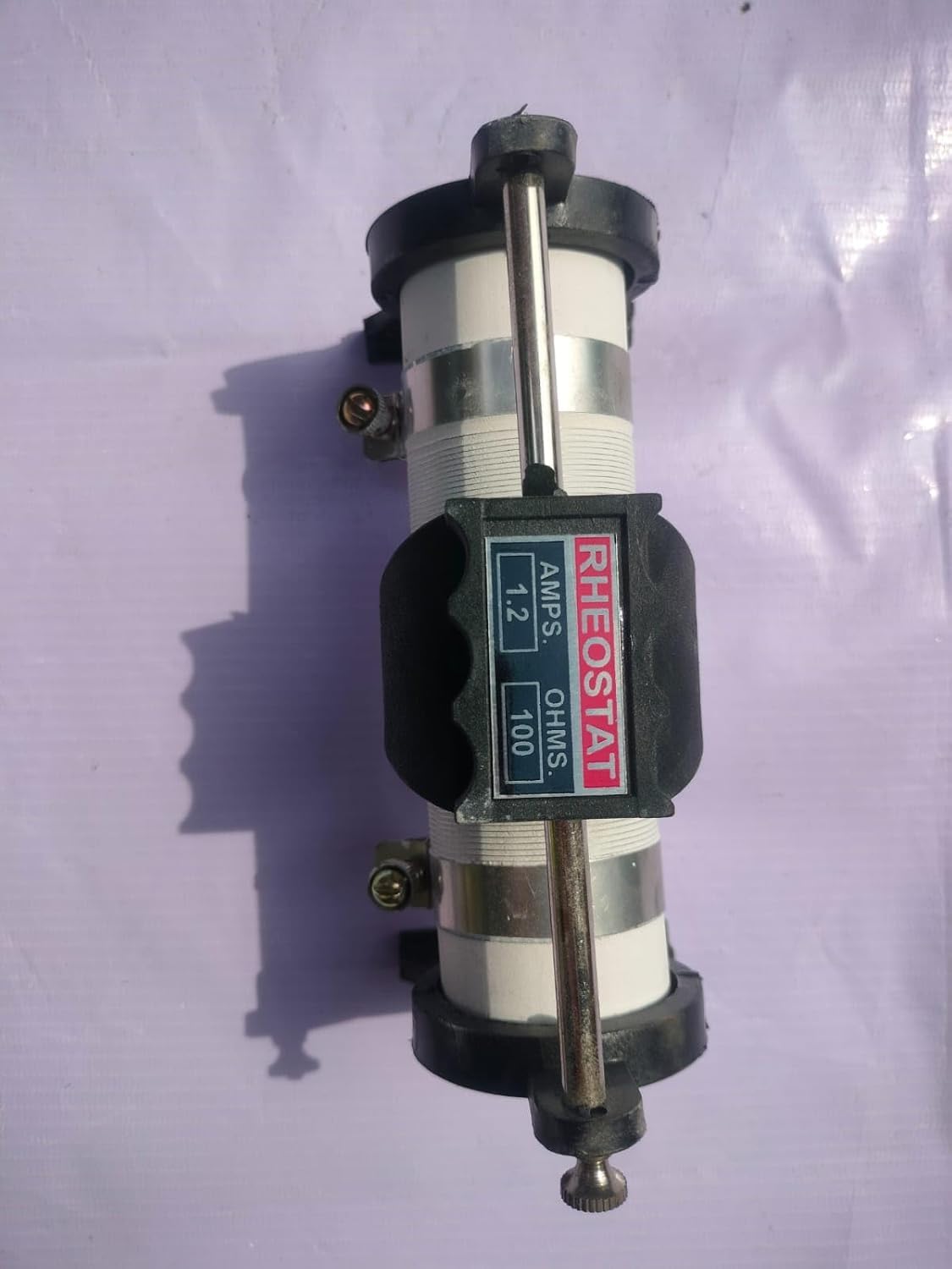 Rhéostat coulissant variable 30,5 cm 1000 ohms 0,3 ampère avec pied en métal pour variation de résistance dans les instruments de laboratoire de physique et kit d'équipement