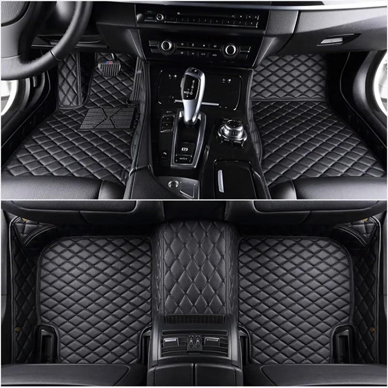 OYTHO Tapis de Sol Voiture pour Porsche Cayenne 955 2002 2003 2004 2005 2006 2007 2008 2009 2010, Enveloppé de Cuir Tapis de Sol Imperméable Antidérapant...