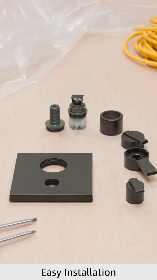 Delta Faucet Ara 6-Setting Shower Diverter Trim Kit - Matte Black 6-Function Handle T11967-BL