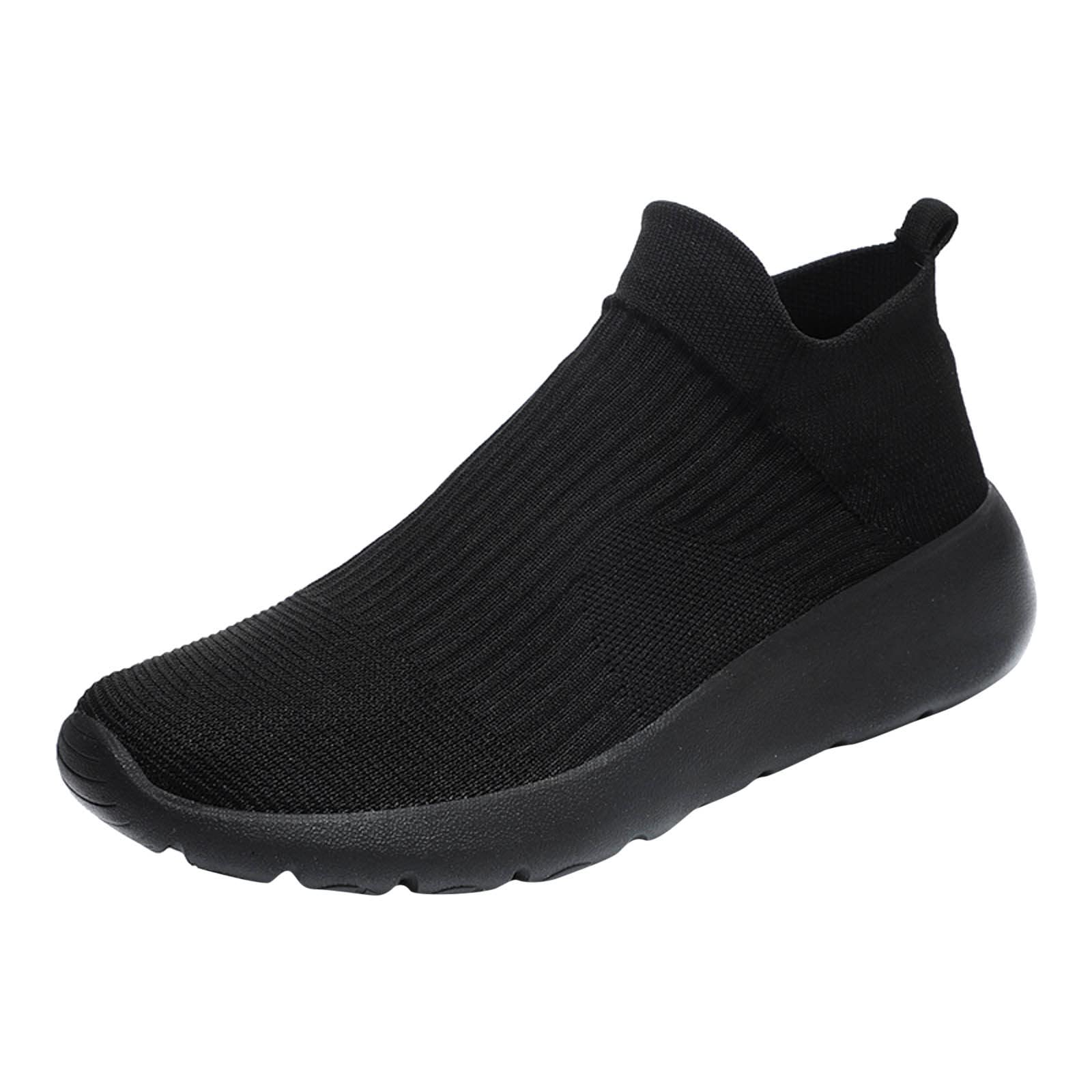 Generisch Herren Sneakers Herren Sneaker Neuartiges Mesh Design Atmungsaktive Bequeme Slip On Schuhe Einfarbig Modisch Langlebig