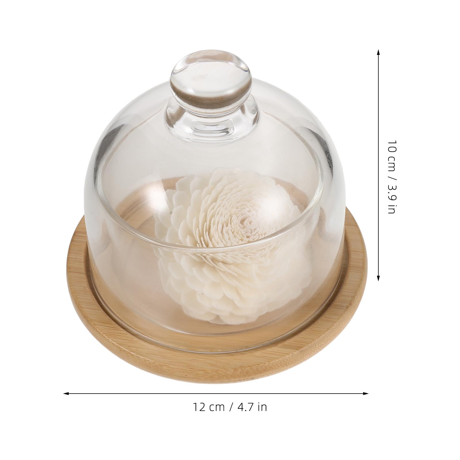 Zerodeko 1 Set di diffusore di aromi a Campana in Vetro con Base in bambù