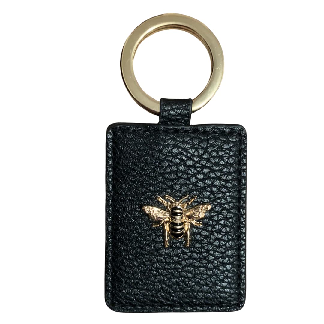 Alice Wheeler Bee Keyring Vegan Leather (Black)
