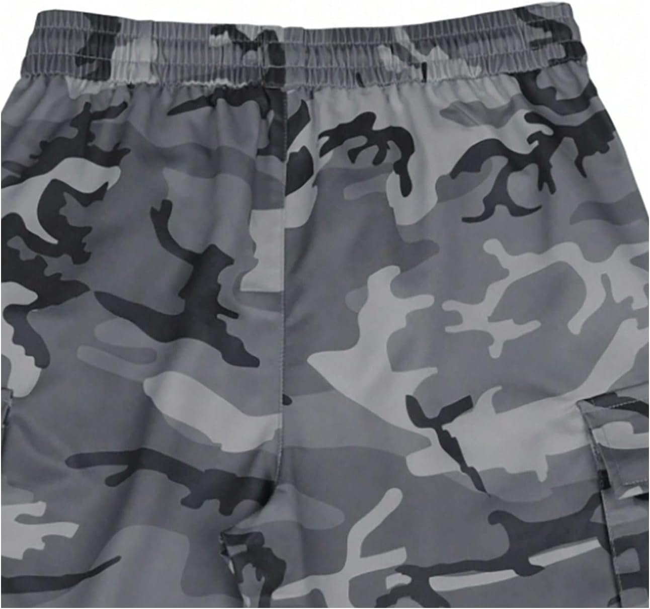 WDIRARA Boy's Camo Cargo Pants Elastic Waist Streetwear Pants with Pockets - Image 4