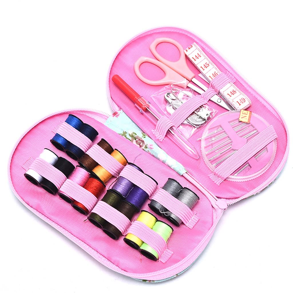 JFDBGU Conjunto de Caja de Costura de Mini Viaje portátil con Caja de Costura Coloridas Kit de Costura de Aguja Herramientas domésticas