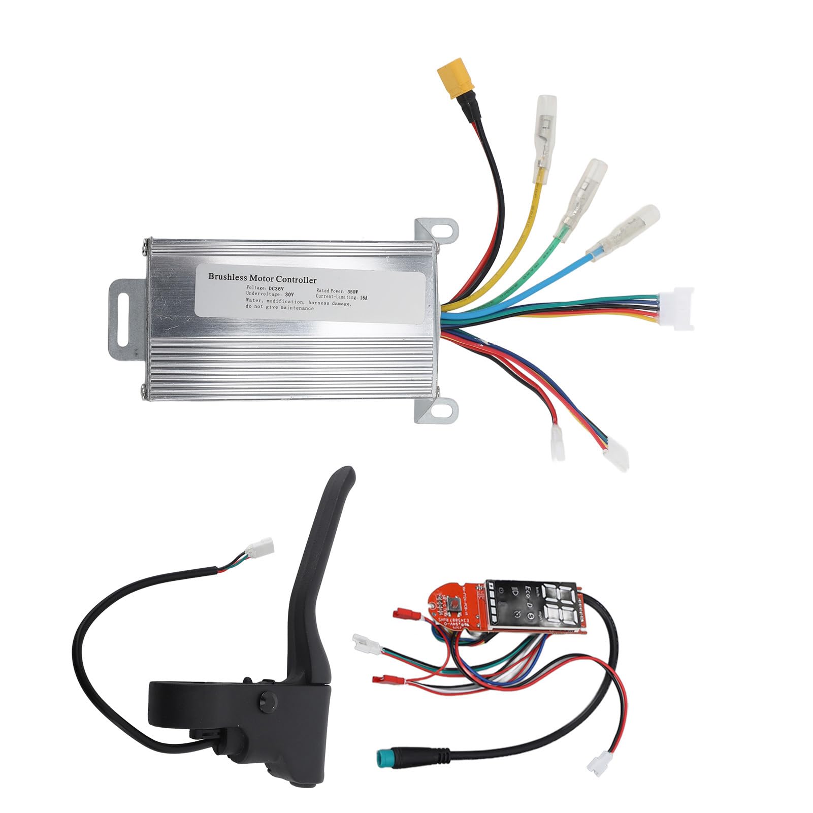 BuyWeek Elektroroller Controller Dashboard Kit for Xiaomi M365, DC 36V 350W E-Roller Motor Controller Armaturenbrett Daumengas Bremshebel Dashboard Abdeckung Kit