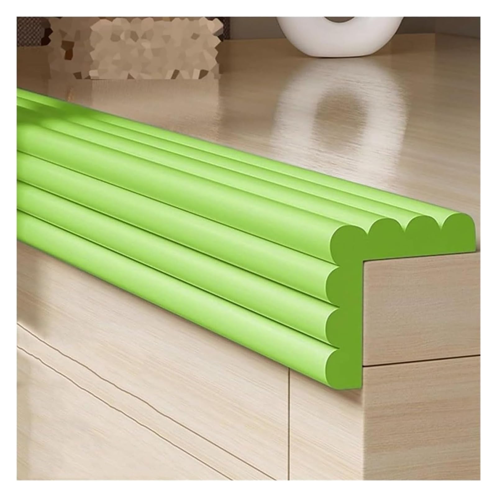 Tira Protectora para Bordes, Tira Protectora de Esquinas Espuma autoadhesiva, Multicolor, 2-20m(Grün,5m/16.4ft)
