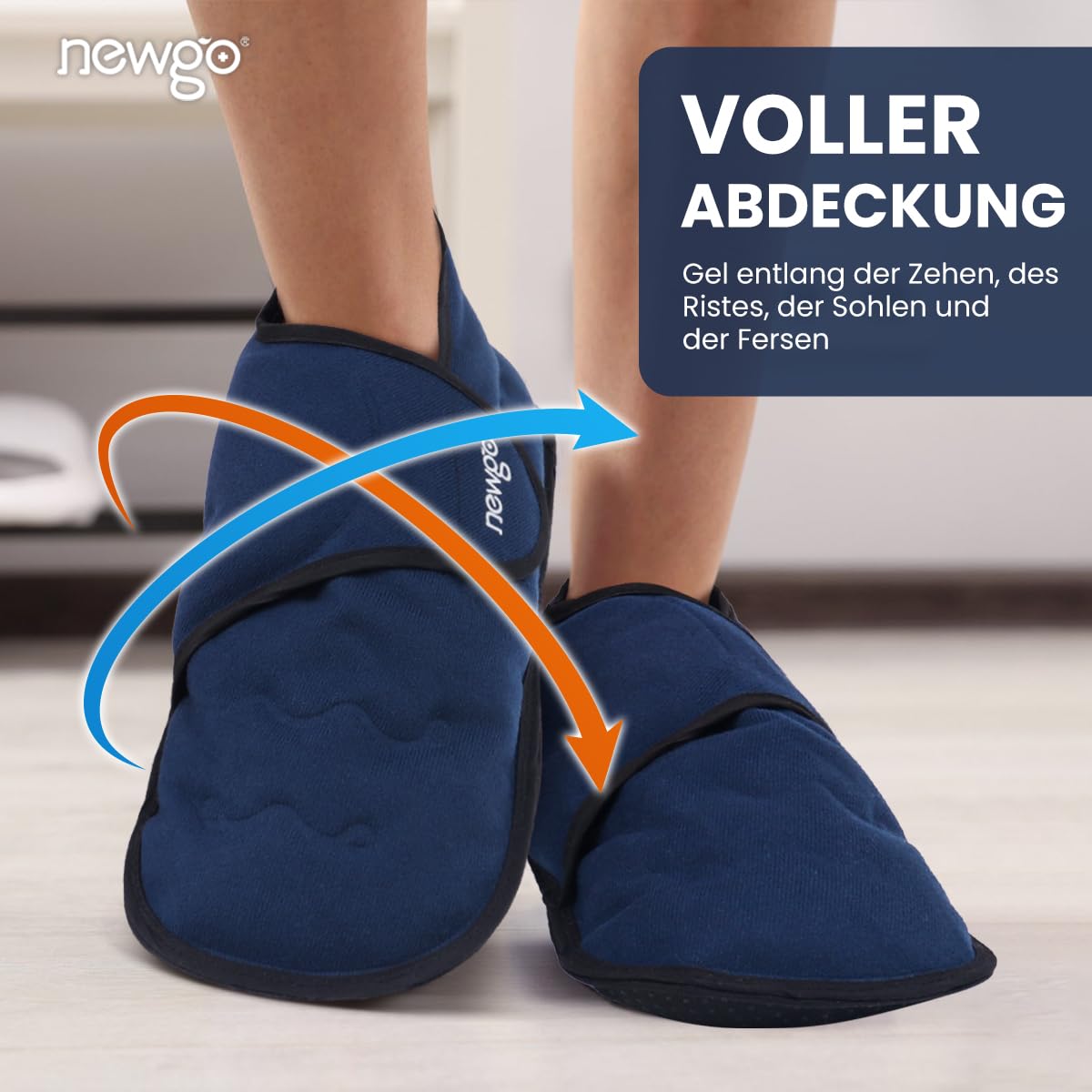 NEWGO 1 paio di scarpe refrigeranti per chemioterapia, suola antiscivolo, calze refrigeranti per terapia termica e fredda, calze per ghiaccio, reumatismi, gotta