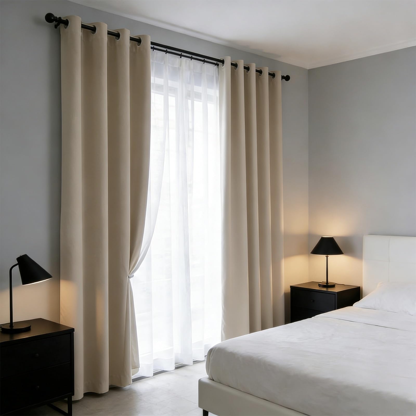 Rideau occultant thermique Modern Eyt doux et épais pour la chambre 40x160 cm