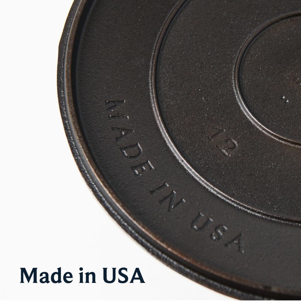 Field Company No.12 Skillet and Matching No.12 Cast Iron Skillet Lid