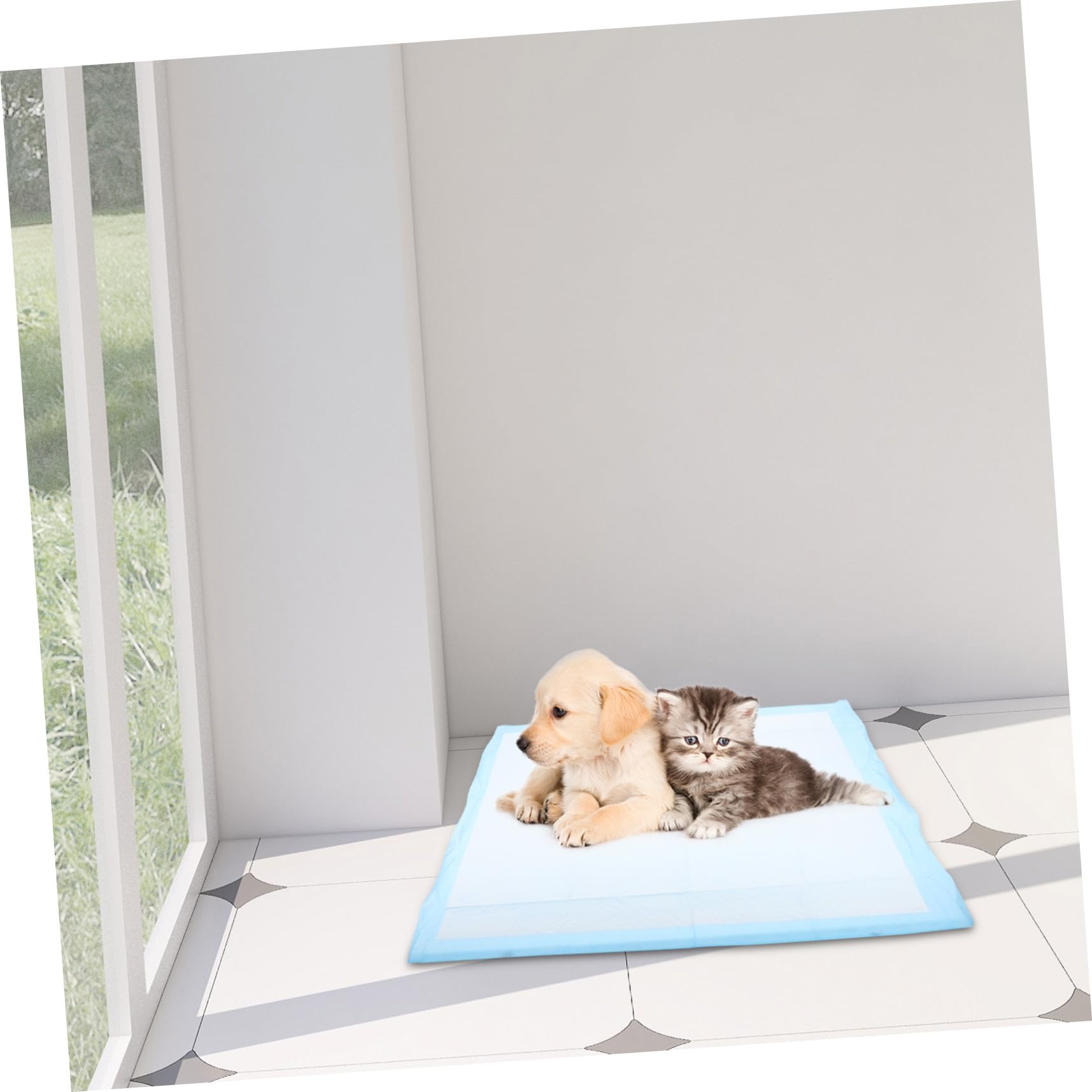 Toyvian Welpenunterlagen für Haustiere Super Absorbierend und Saugfähig aus Vliesmaterial für Training und Unterwegs im Auto und Draußen