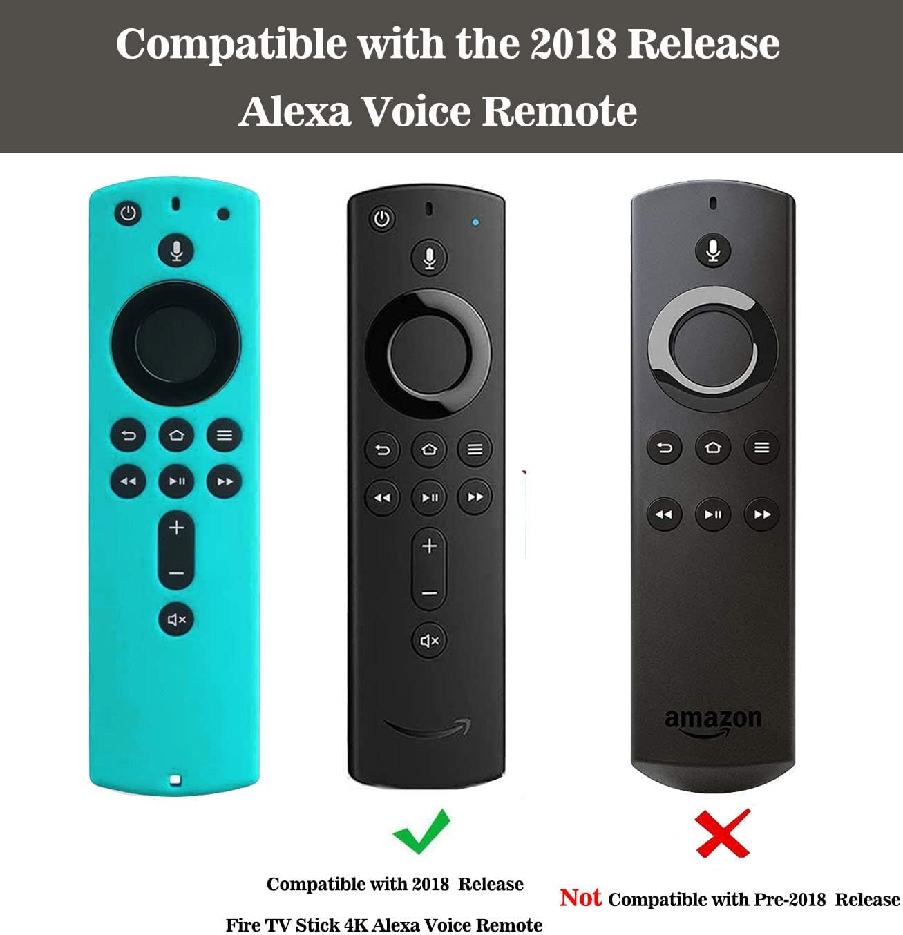 Firstick Remote Cover Glow in The Dark,Silicone Case for FirTVStick4K/FirTV Stick (2nd Gen)/ Firstick TV Cube FirstickStickTV 4K Voice Remote Control Protective Case Cover Skin Sleeve - Glow Blue