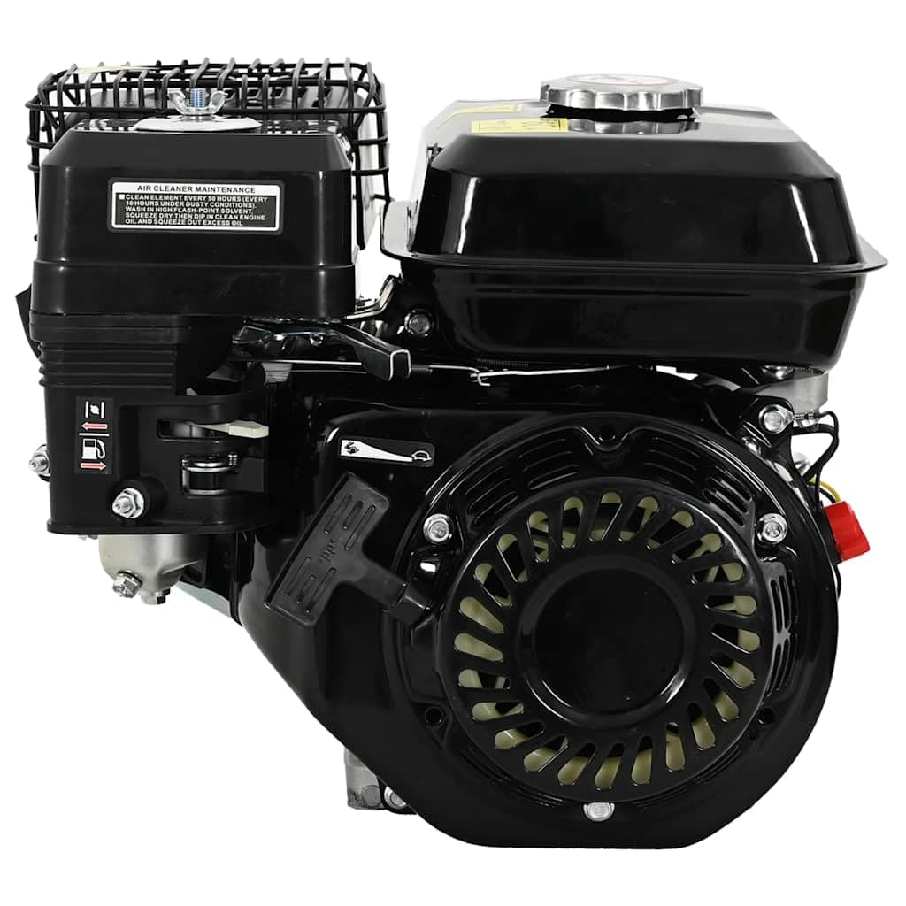 Mangloder - Motore a benzina a 4 tempi, 6,5 CV, 4,8 kW, nero, 196 cm3, con avviamento a fune, silenziatore, per generatore, generatore di corrente di emergenza, giardino, costruzione