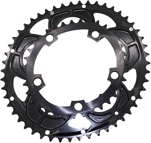 Miniatura 17 de DJC Plato para bicicleta de carretera 110BCD doble plato 5 brazos redondo ovalado 2X 50T 34T 35T 53T 39T 52T 36T Gravel para Sram Red Rival S350