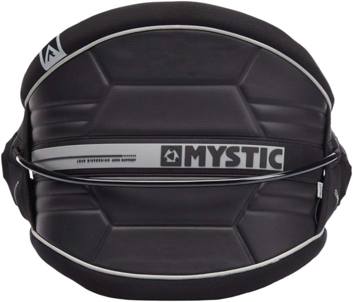 Mystic Watersports - Surf KiteSurf & Windsurfing Arch Flexhell Waist Harness Black - Soft neoprene edges - 3D molded exterior