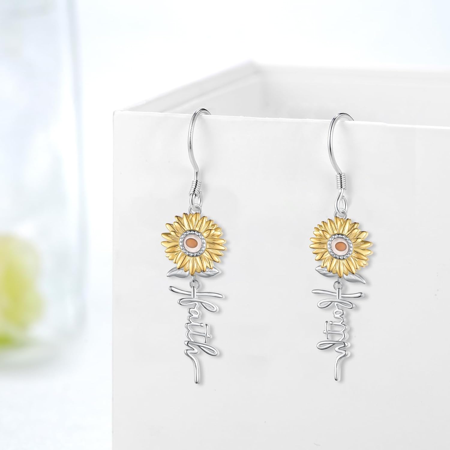 Mustard Seed Earrings 925 Sterling Silver Mustard Seed Dangle Earrings Christian Jewelry Gifts for Women