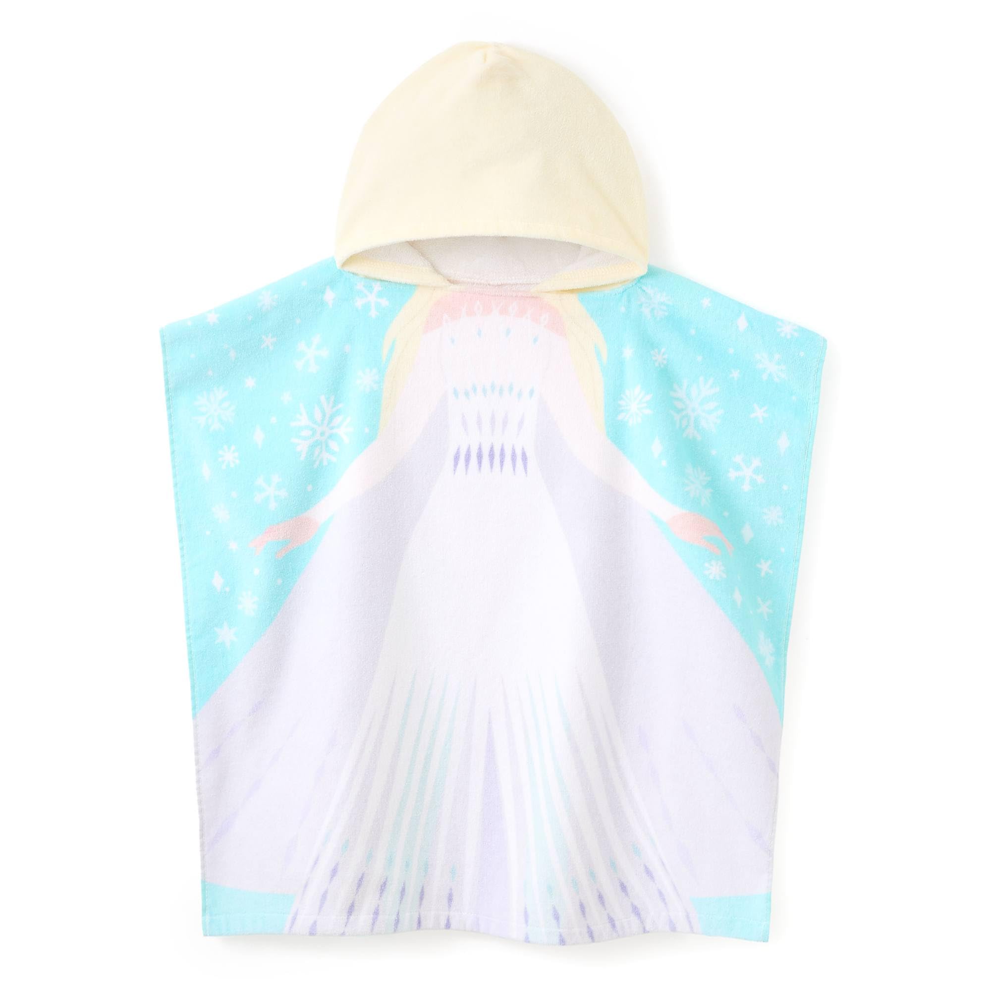 Disney Store Elsa Official Hooded Beach Towel For Kids – Frozen Cotton Towel 120 X 60 Cm