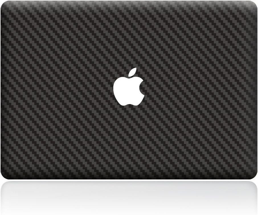 H4S Removable Decorative Carbon Fibre MacBook Decals Skin Stickers Mac Full Cover Decals for Apple Laptop MacBook Pro 13 Inches Model A1278, Brief Black Pattern