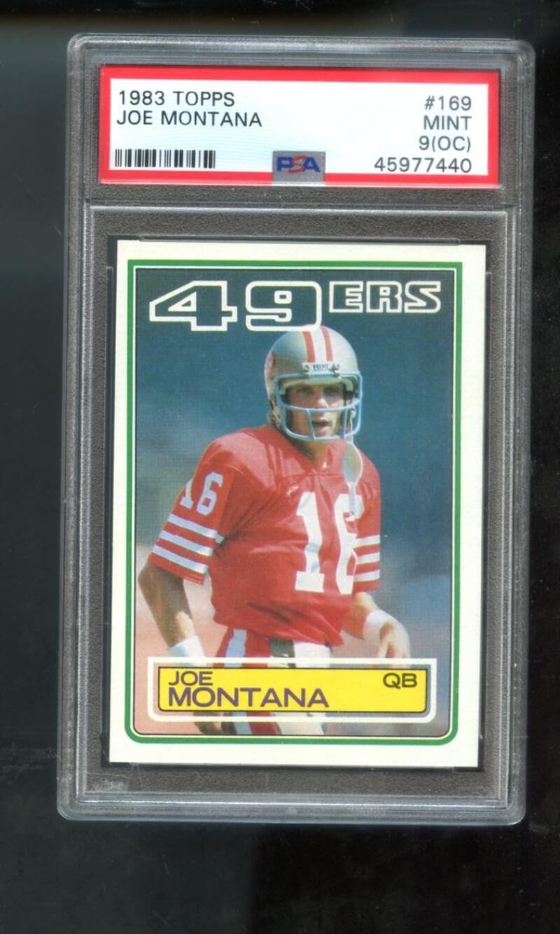 1983 Topps #169 Joe Montana San Francisco 49ers PSA 9 (OC) Graded Football Card
