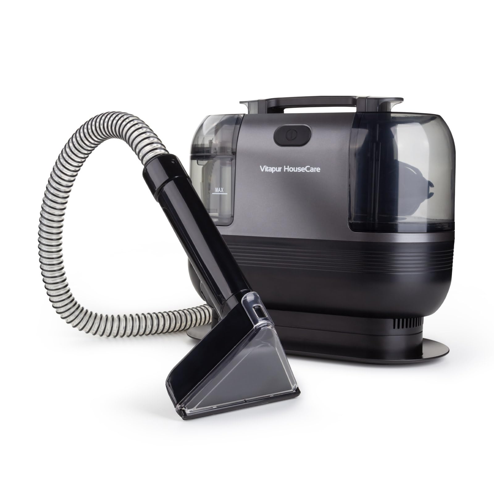 Tiefenreiniger Vitapur PRO - 350W-Motor, HEPA-Filter, duale Tanks für sauberes&schmutziges Wasser, vielseitige Aufsätze für die gründliche Reinigung von Teppichen, Polstern&Autositzen