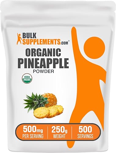 Miniatura 10 de BulkSupplements.com Polvo de piña  Polvo seco de frutas para saborizar y licuados  500 mg de fruta de piña en polvo por porción  Sin azúcar y sin