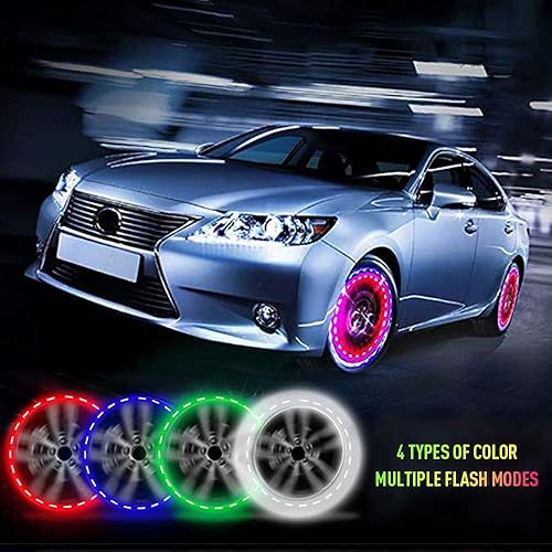 Miniatura 7 de KaiDengZhe Luces solares para neumáticos de automóvil, luces LED para neumáticos de automóvil, tapa de válvula de aire, luz con sensores de
