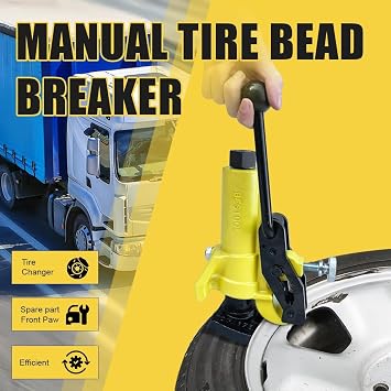 Manual Tire Bead Breaker with Handle and Rubber Pad, Tire Change Tool for Aluminum Alloy Hubs