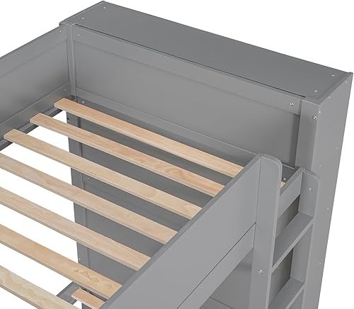 Miniatura 34 de Versatility - Litera individual sobre individual con escritorio y armario integrados, cama alta de madera maciza y plataforma independiente con