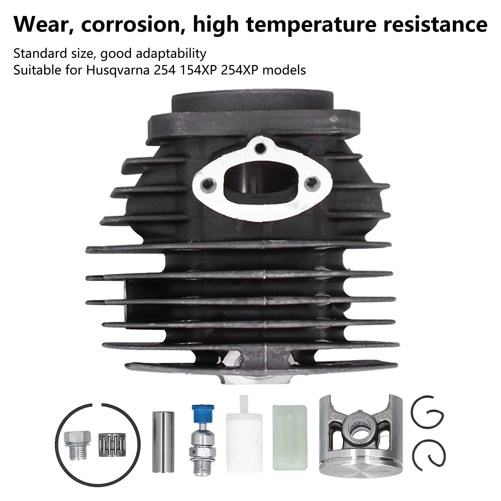 Kit Testata Ad Alte Prestazioni da 45 Mm per Pistoni per Motosega 254 154XP con Maggiore conduttività Termica per Potenza Impetuosa Applicabile Agli Appassionati di Motoseghe
