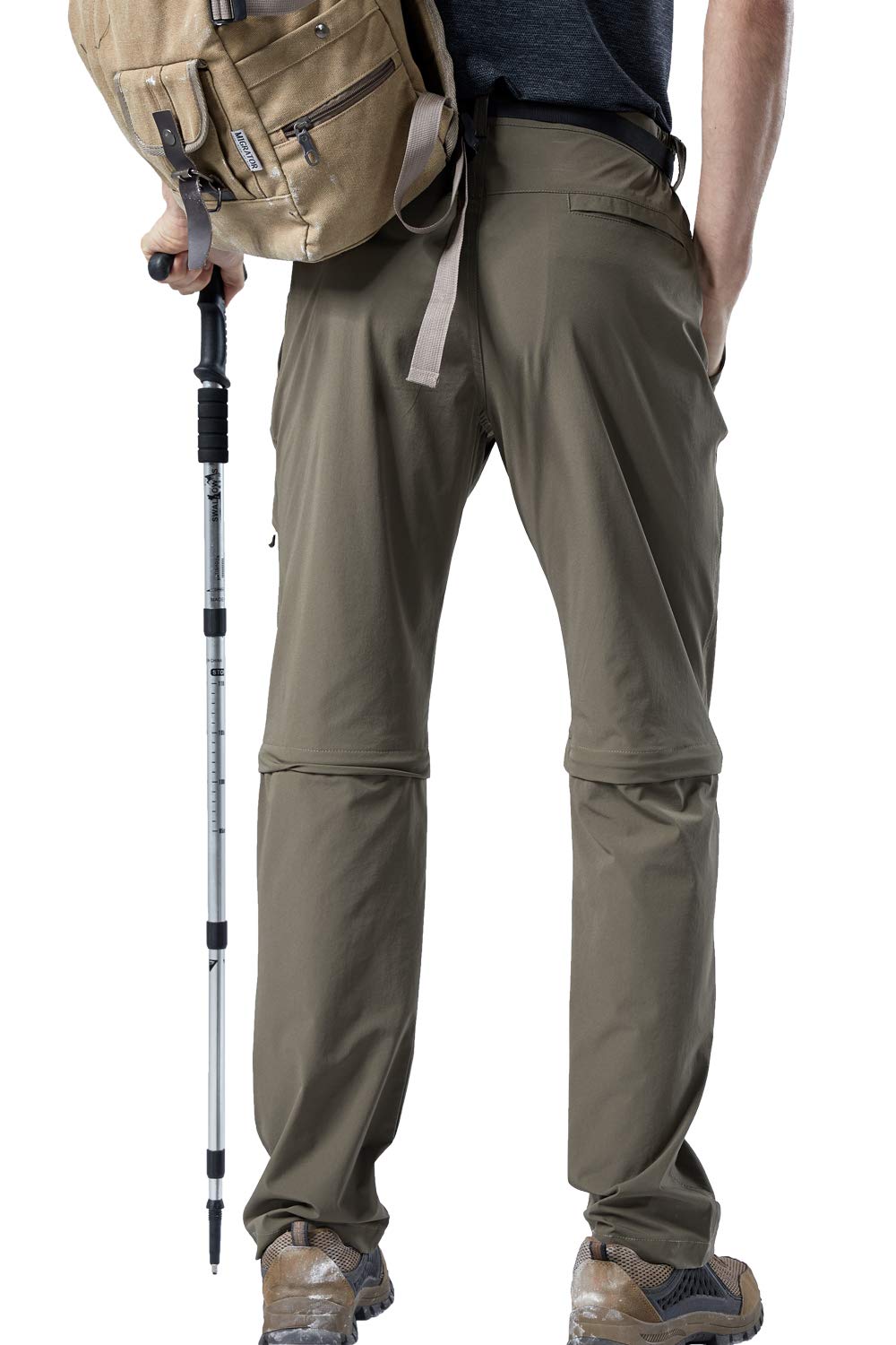 Hommes 2 in 1 Camping Léger Élastique Grande Taille Randonnée Tourisme Résistant à l'eau Respirable Amovible Pantalon