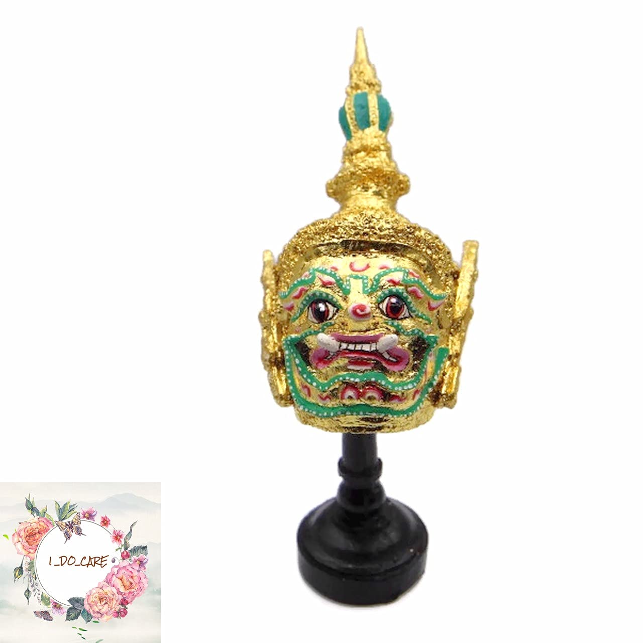Uniques Addict Store : Phiphek is a Drama in The Ramayana, has a Green Body and a Gourd Crown (Thai Crafts Paper Model)