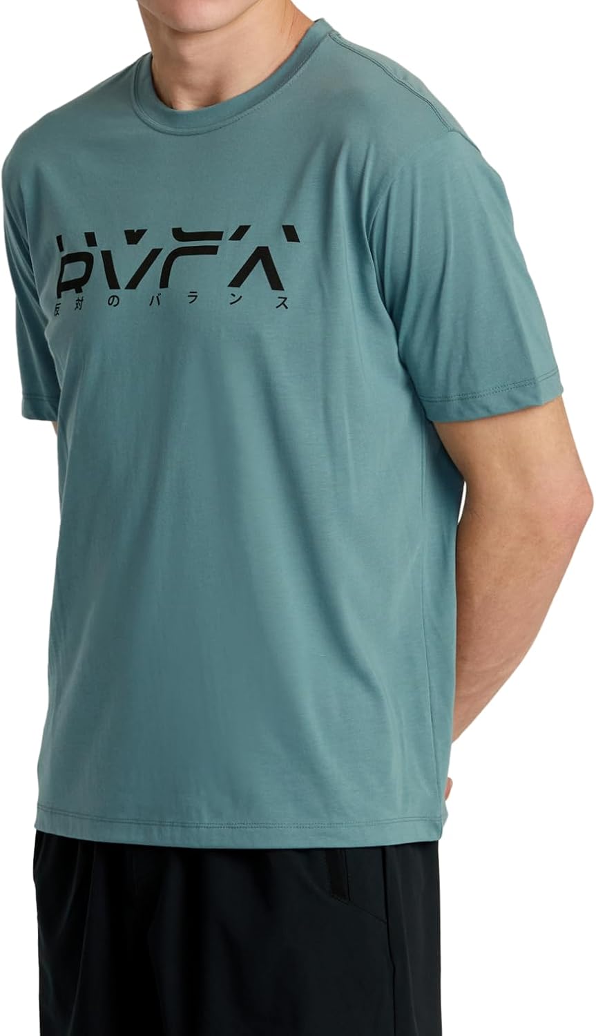 RVCA Mens Sport Regular Fit Athletic Breathable Tees - Image 3